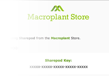 Sharepod registration key