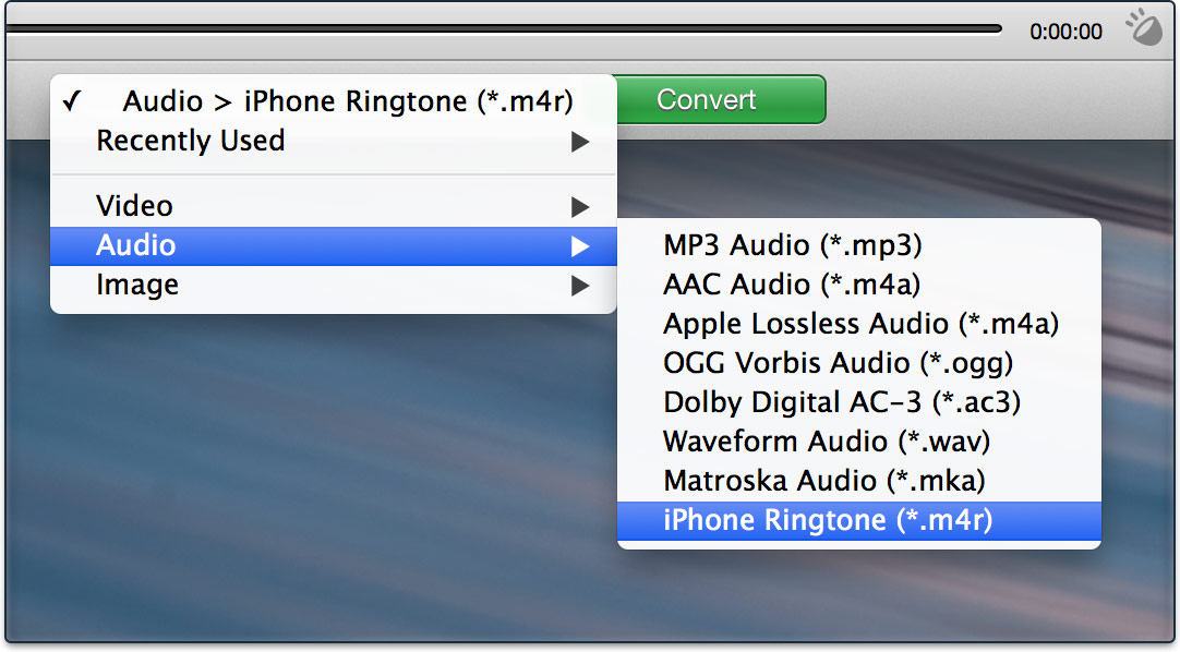 convert audio files to ringtones